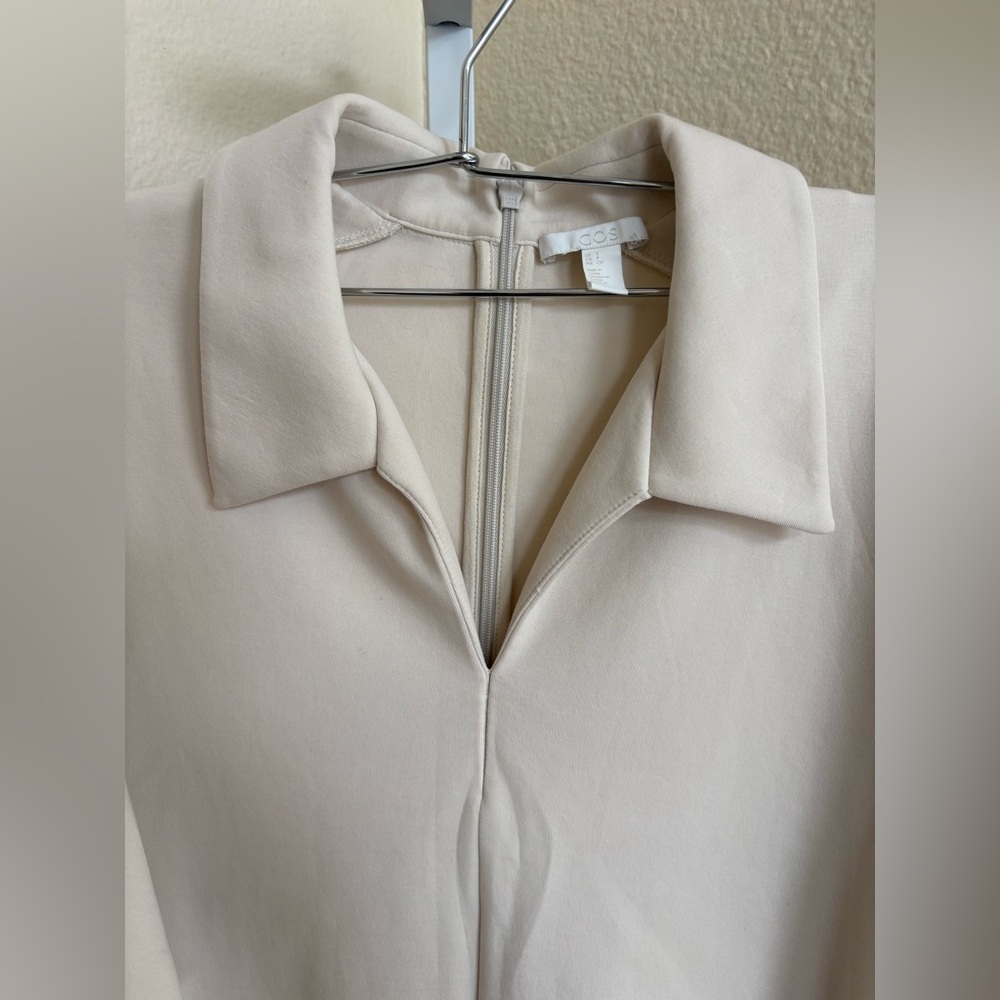 COS Open-collar short sleeve romper in Beige - Size S - Picture 8 of 8